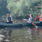 mark-makers enjoying a canoe on the River Wye